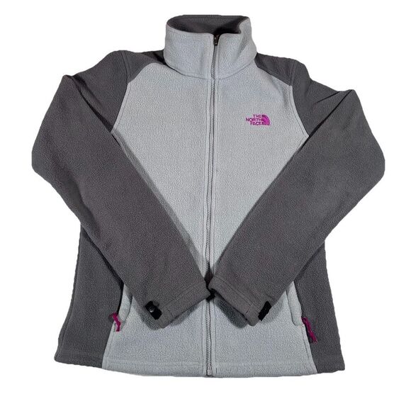 The North Face Jackets & Blazers - The North Face Full Zip Grey Two Tone Fleece Jacket Women's S/P